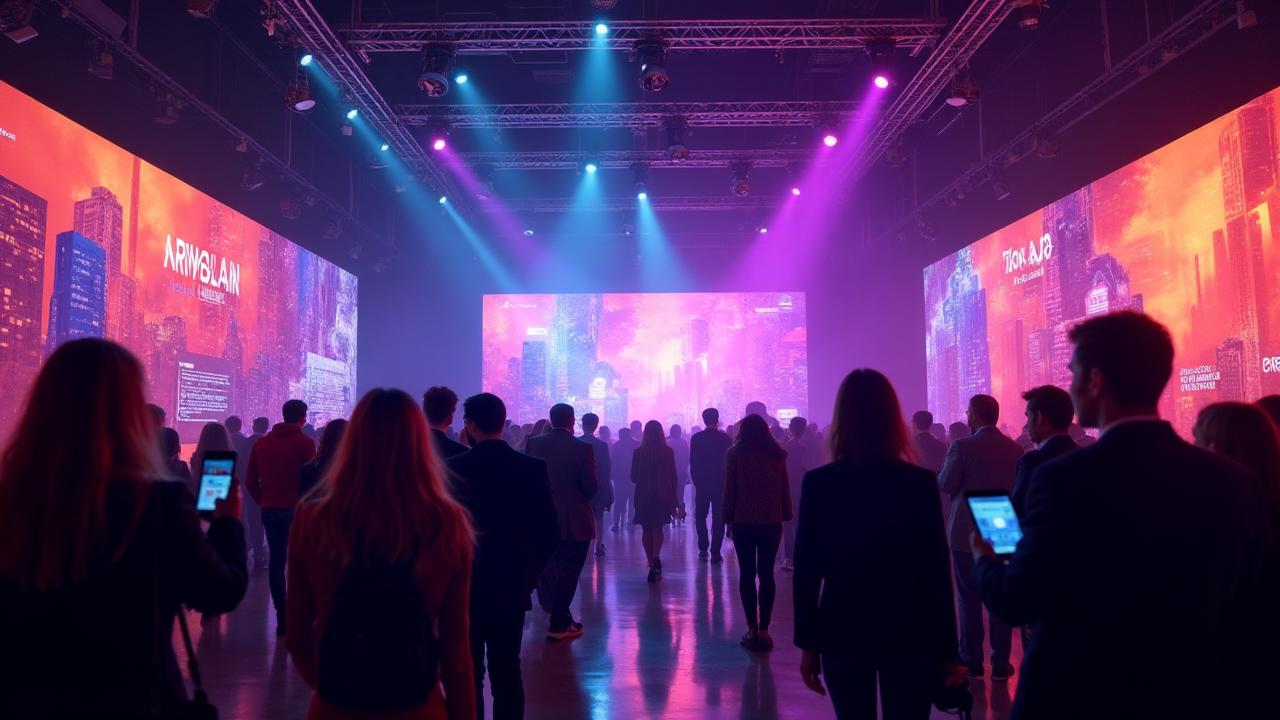 Modernes Event mit interaktiven Displays